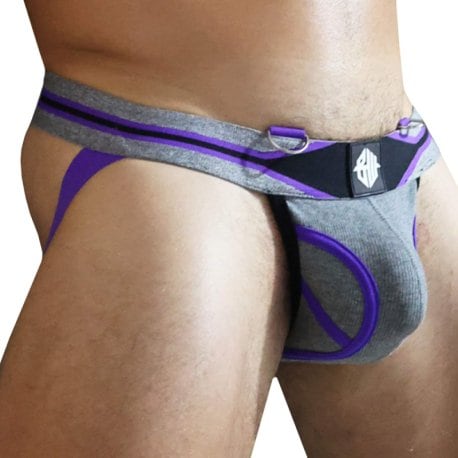 Breedwell New Wave Jock - Grey - Purple