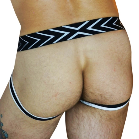 Breedwell Jock Strap Dickmatized Noir - Blanc