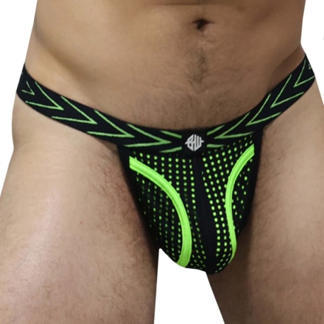 Breedwell Dickmatized Thong - Black - Neon Green