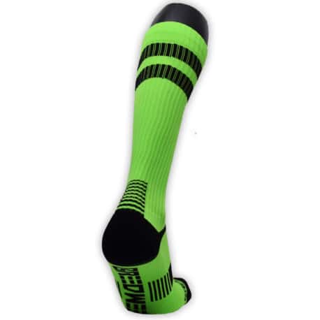 Breedwell Chaussettes Hautes Logo Stripe Vert Fluo