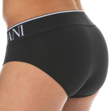 Emporio Armani Megalogo Cotton Briefs - Black