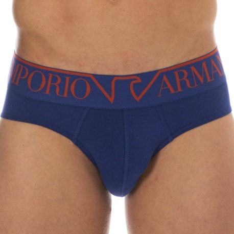 Emporio Armani Megalogo Cotton Briefs - Ink Blue