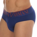 Emporio Armani Slip Megalogo Coton Bleu Encre