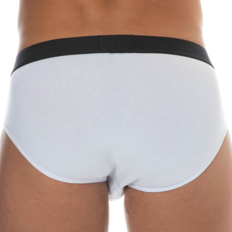 Emporio Armani Stretch Piquet Briefs - White