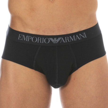 Emporio Armani Slip Stretch Piquet Noir