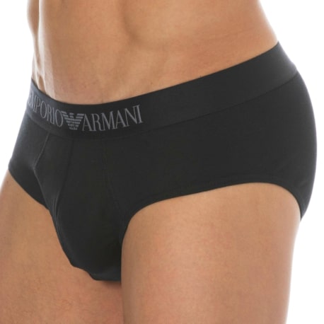 Emporio Armani Slip Stretch Piquet Noir