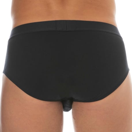 Emporio Armani Stretch Piquet Briefs - Black