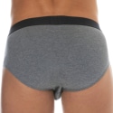 Emporio Armani Stretch Piquet Briefs - Heather Grey