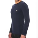 Emporio Armani Shiny Logoband Long Sleeves T-Shirt - Navy