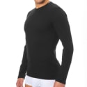 Emporio Armani T-Shirt Manches Longues Stretch Piquet Noir