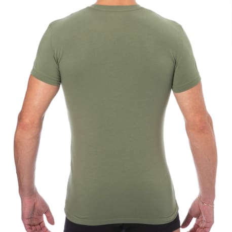 Emporio Armani T-Shirt Shiny Logoband Olive