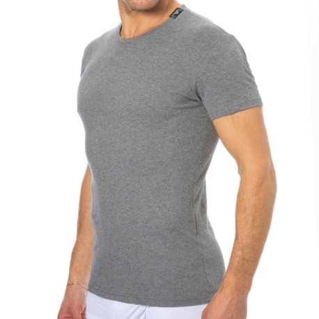 Emporio Armani Stretch Piquet T-Shirt - Heather Grey