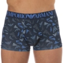 Emporio Armani All Over Printed Microfiber Boxer Briefs - Blue Eagles