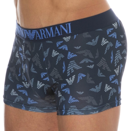 Emporio Armani Boxer All Over Printed Microfiber Aigles Bleus