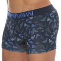 Emporio Armani All Over Printed Microfiber Boxer Briefs - Blue Eagles