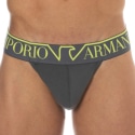 Emporio Armani Jock Strap Megalogo Coton Gris