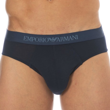 Emporio Armani Pure Cotton Briefs - Navy