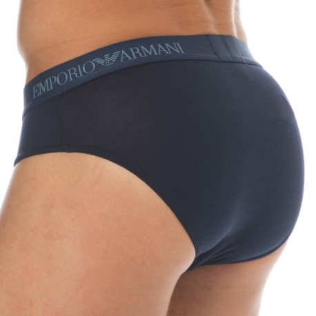 Emporio Armani Pure Cotton Briefs - Navy