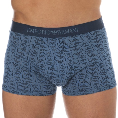 Emporio Armani Pure Cotton Boxer Briefs - Blue Logo