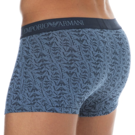 Emporio Armani Boxer Pure Cotton Logo Bleu