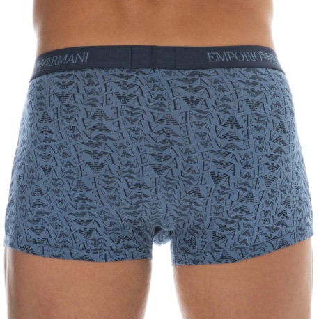 Emporio Armani Boxer Pure Cotton Logo Bleu