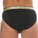 Emporio Armani Slip Shiny Logoband Coton Noir