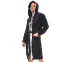 Emporio Armani Micro Sponge Bathrobe with Hood - Navy