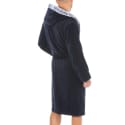 Emporio Armani Micro Sponge Bathrobe with Hood - Navy