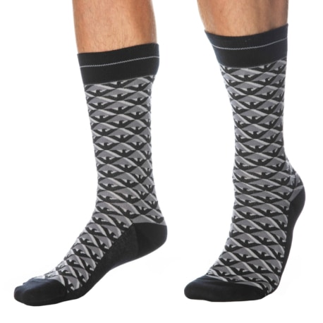 Emporio Armani Coffret Cadeau de 3 Paires de Chaussettes Noires