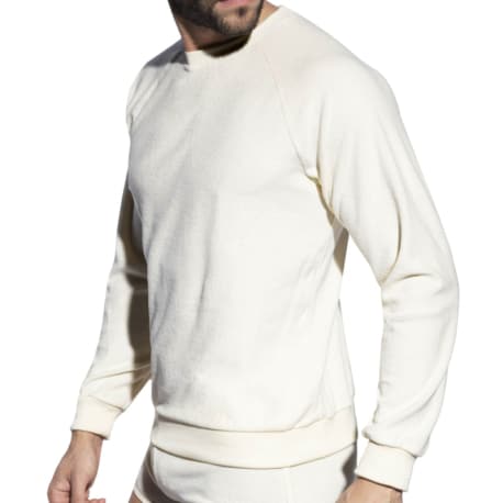 ES Collection Terry Cotton Sweater - Ivory