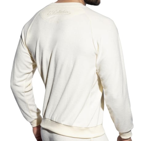 ES Collection Sweat-Shirt Coton Eponge Ivoire