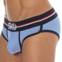 SKU Slip Coton Rayure Bleu - Blanc