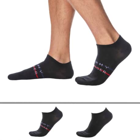 Tommy Hilfiger 2-Pack Iconic Sneaker Socks - Black