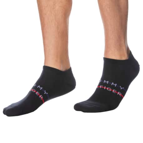 Tommy Hilfiger 2-Pack Iconic Sneaker Socks - Black