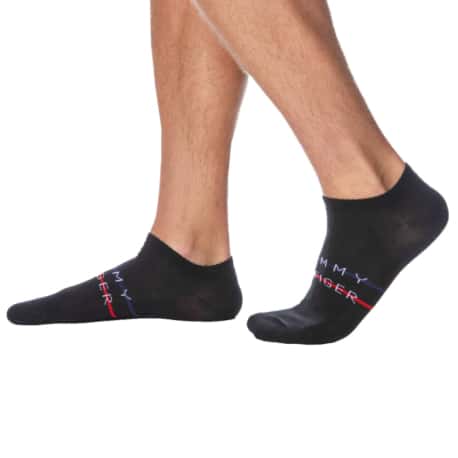 Tommy Hilfiger 2-Pack Iconic Sneaker Socks - Black