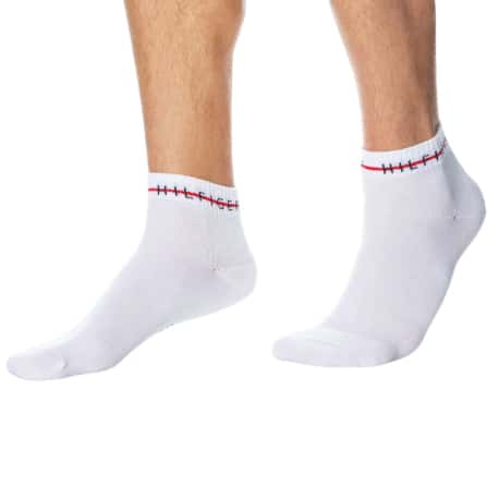 Tommy Hilfiger 2-Pack Iconic Quarter Socks - White