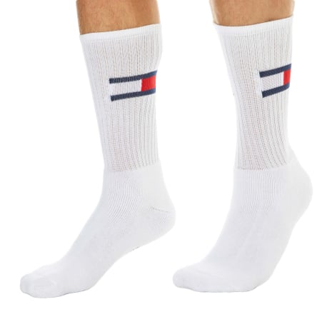 Tommy Hilfiger 2-Pack Flag Sports Socks - White