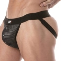 TOF Paris Jock Strap à Boutons-Pression 3D Party - Noir - Argent