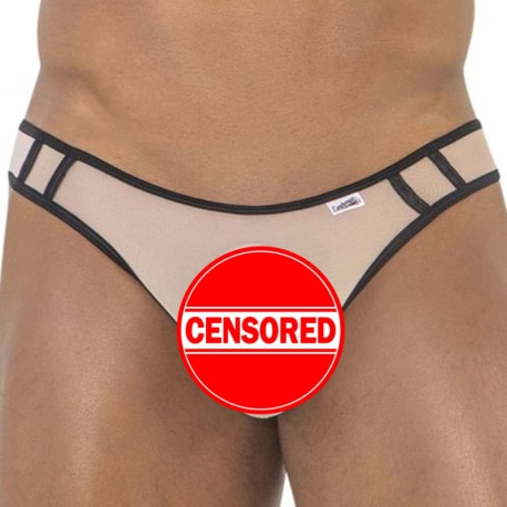 CandyMan Sport Mesh Thong - Beige