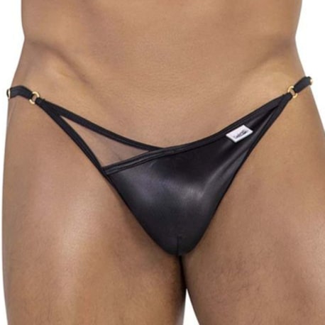 CandyMan Slip Bikini Peekaboo Noir