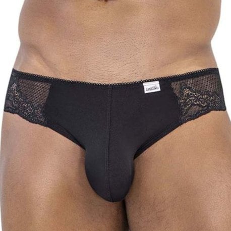 CandyMan Ergonomic Lace Briefs - Black