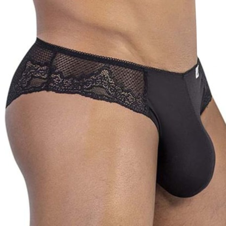 CandyMan Ergonomic Lace Briefs - Black