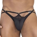 CandyMan Lace Jock Thong - Black