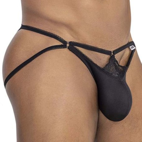 CandyMan String Jock en Dentelle Noir