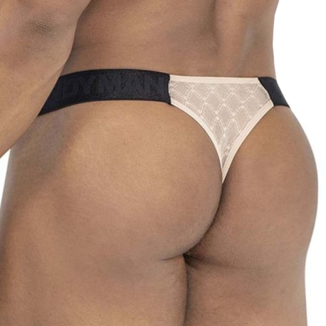 CandyMan Mesh Thong - Beige