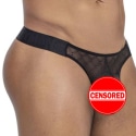 CandyMan Mesh Thong - Black