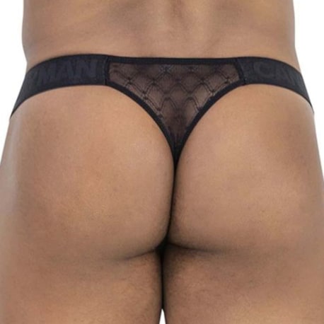 CandyMan Mesh Thong - Black