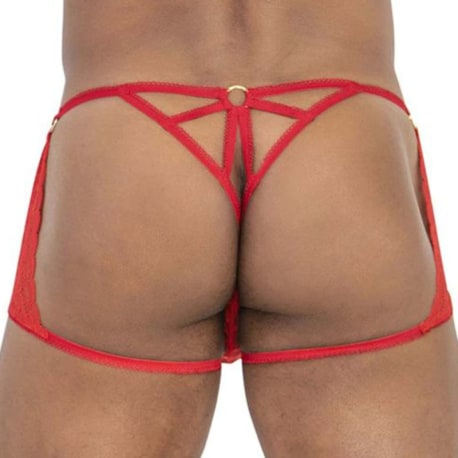 CandyMan Lace Trunk Thong - Red