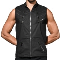 Andrew Christian Special Forces Zipper Vest - Black