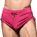 Andrew Christian Sensual Rib Adjustable Shorts - Magenta